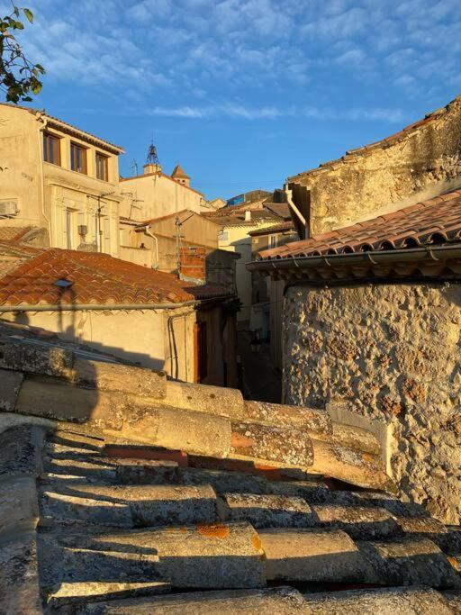 Charming Village House With Roof Top Terrace! Thezan-les-Beziers Buitenkant foto